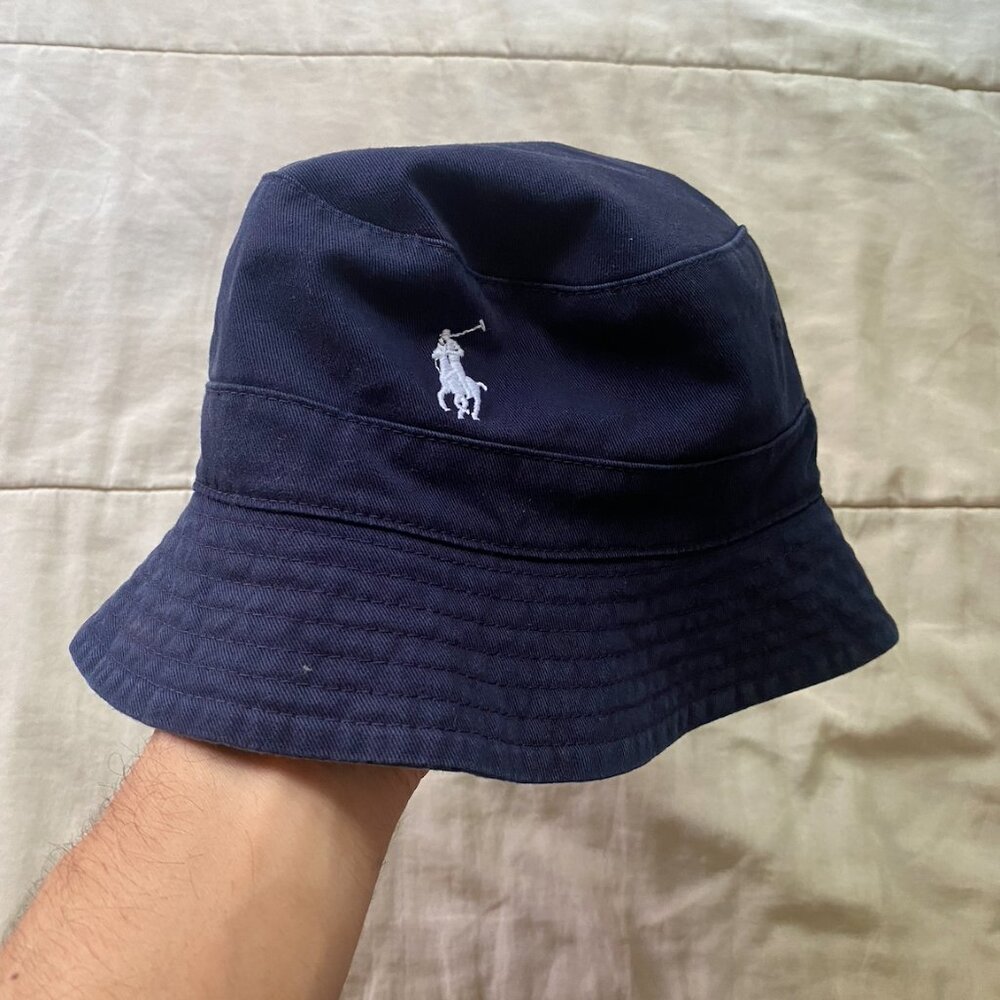 Polo Ralph Lauren Bucket Hat Reversible Navy S/M